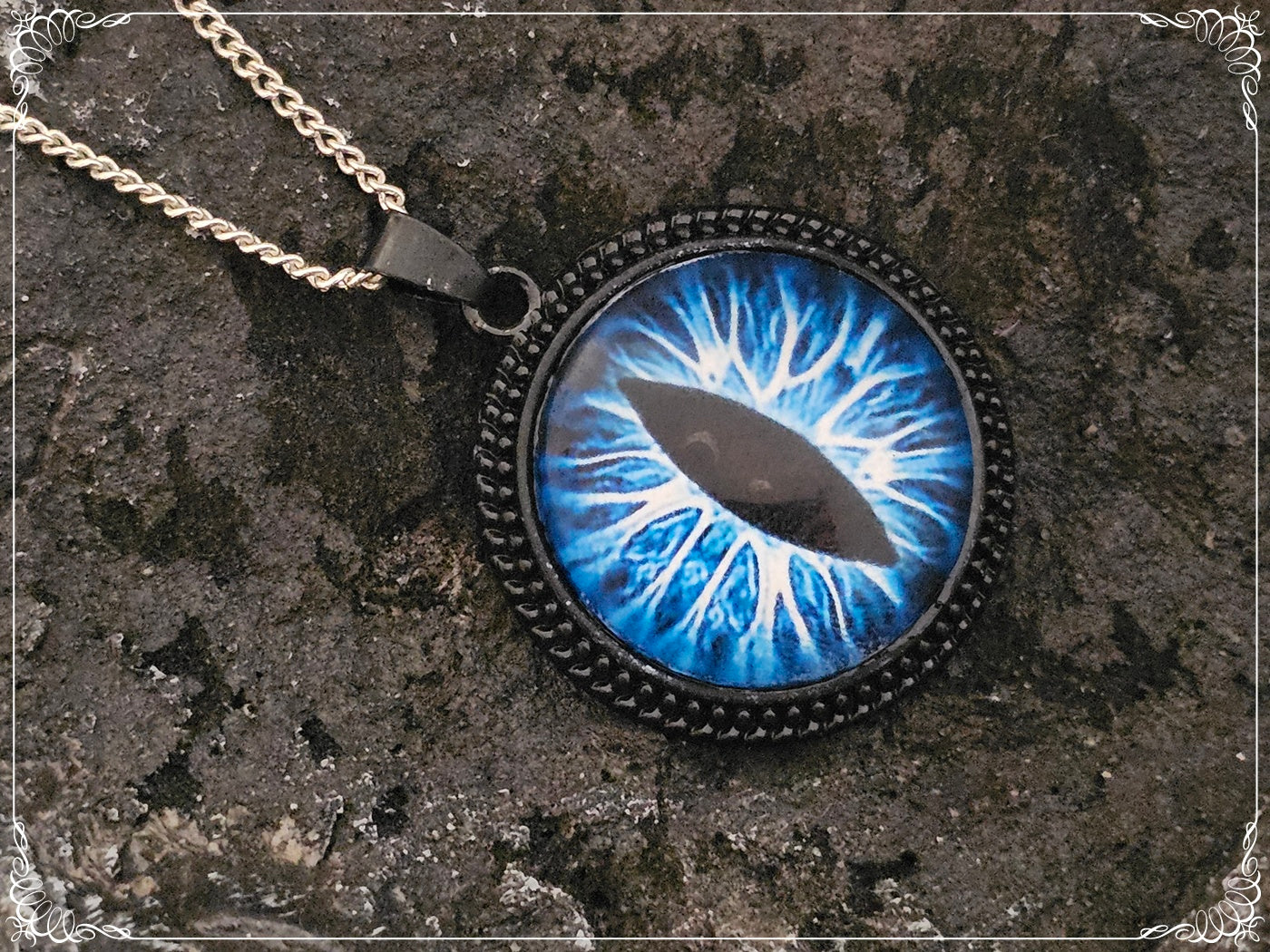 Pendentifs "Oeil de dragon - Noir"