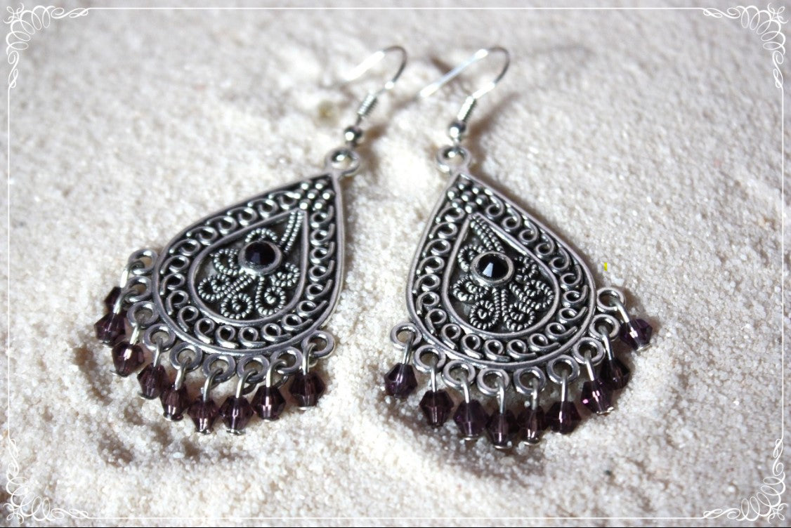Boucles d'oreilles orientalisantes "Gouttes"