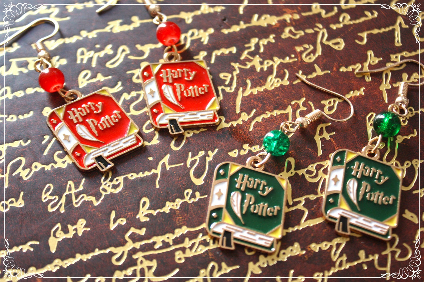 Boucles d'oreilles style "Harry Potter - Livres - Robes - Plateforme 9 3/4"