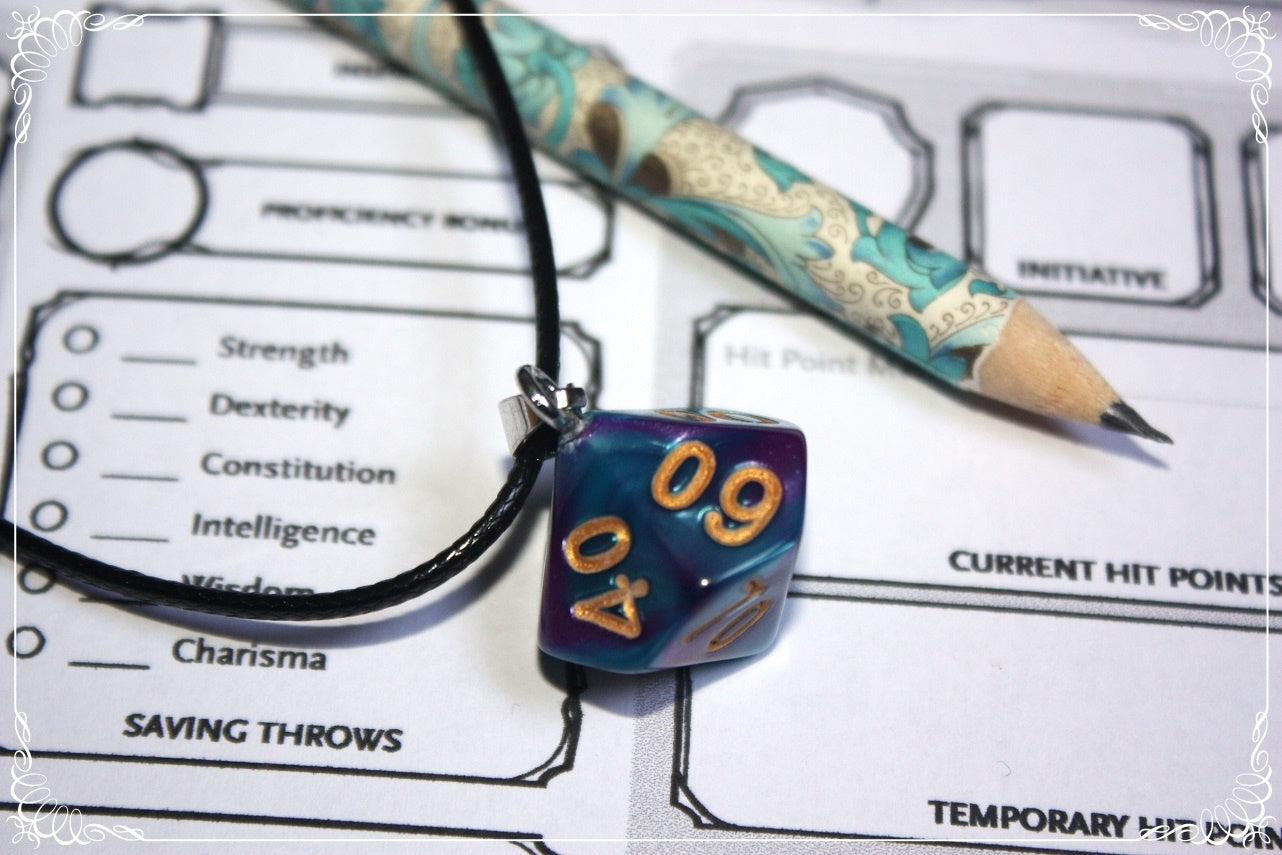 Pendentifs "Dés - Violets "