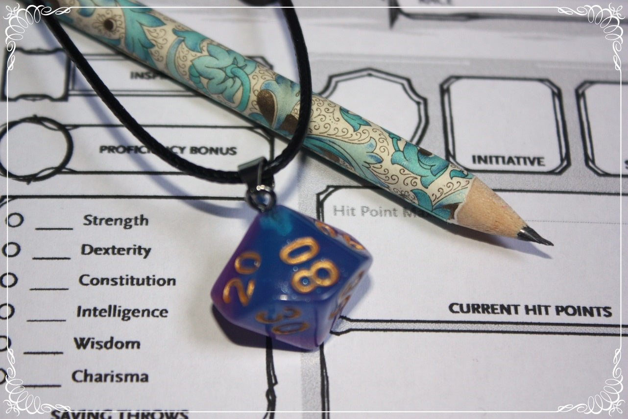 Pendentifs "Dés - Violets "