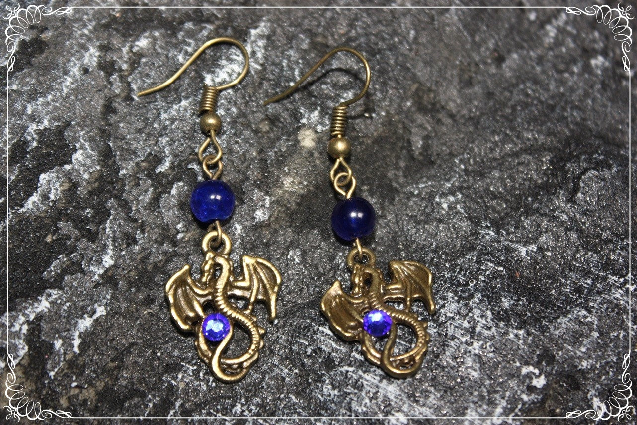 Boucles d'oreilles "Dragons bronze"