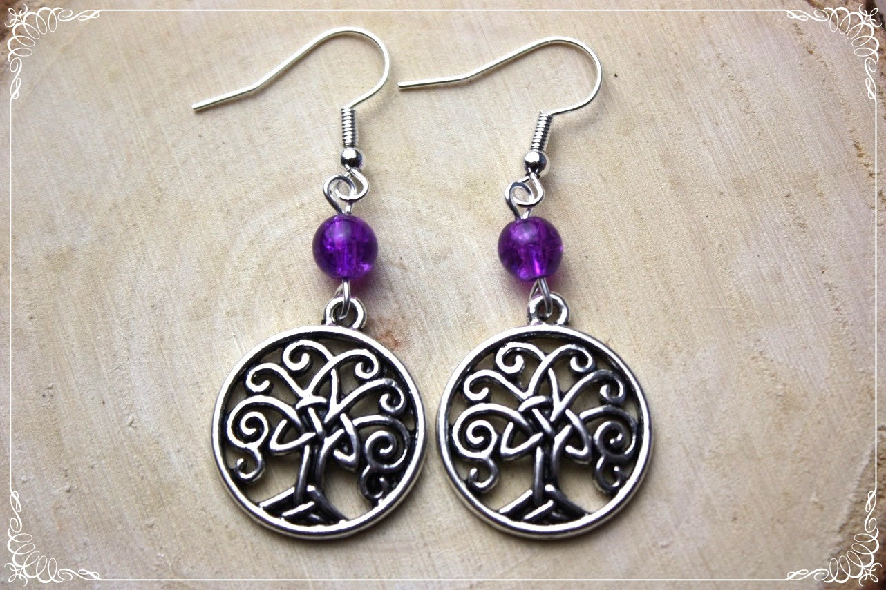 Boucles d'oreilles "Arbres celtiques"