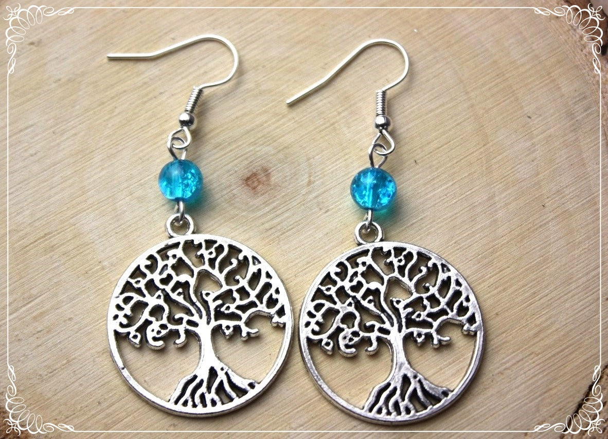 Boucles d'oreilles "Arbres Perles"