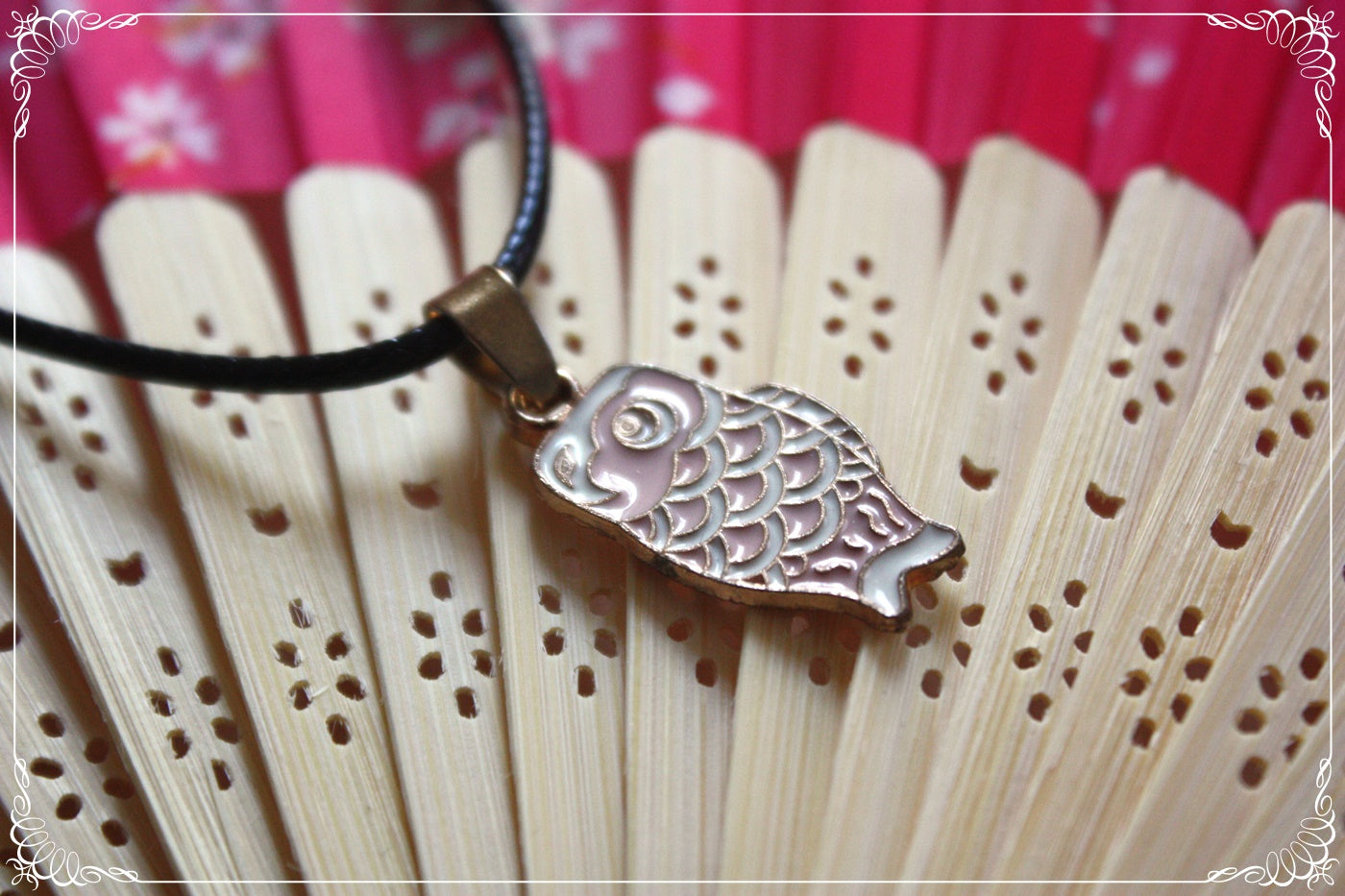 Pendentifs Japon "Mont Fuji - Carpes koï "