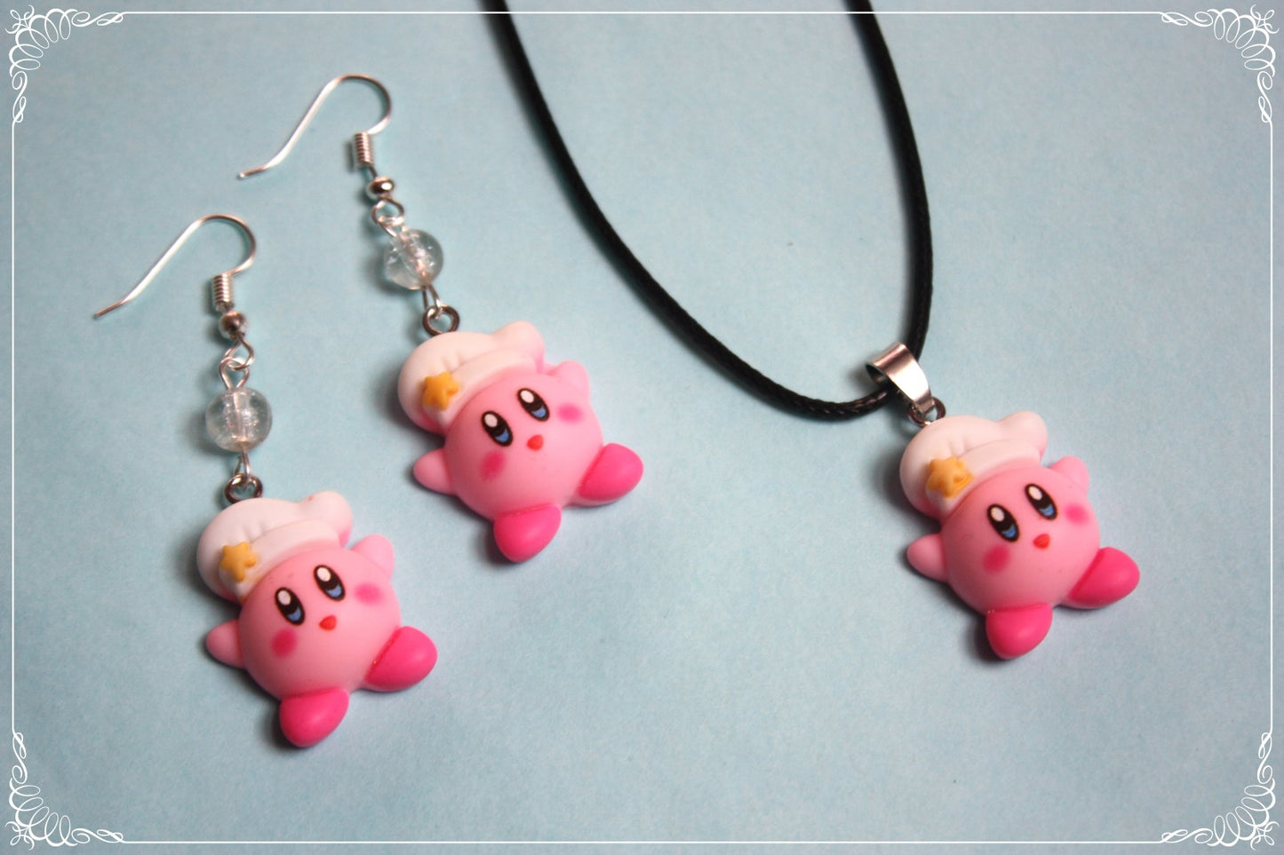 Boucles d'oreilles style "Kirby"