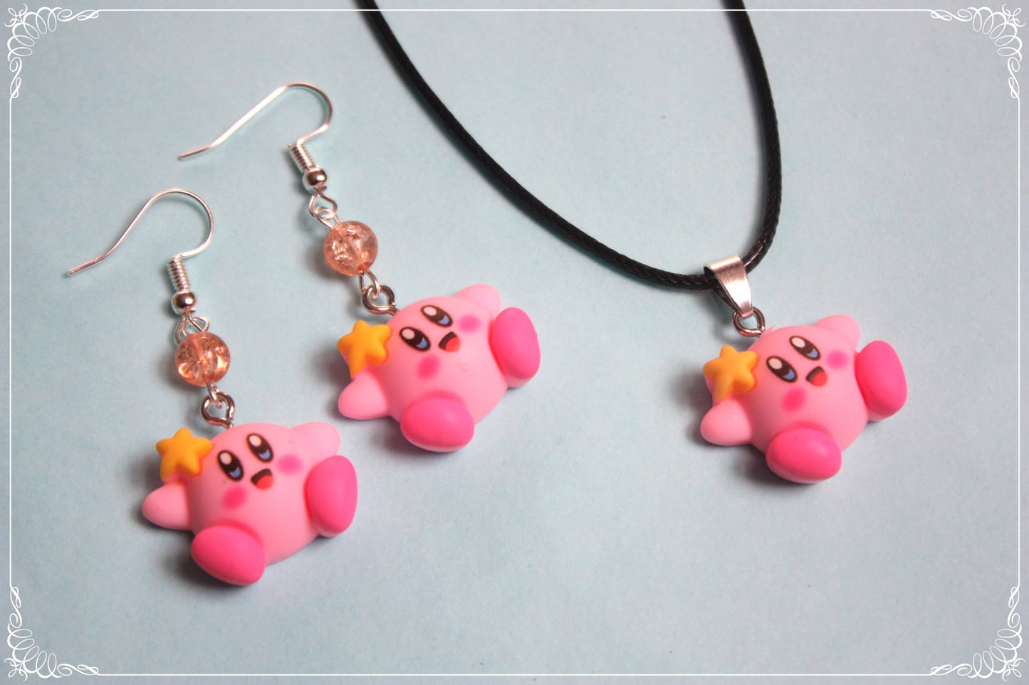 Boucles d'oreilles style "Kirby"
