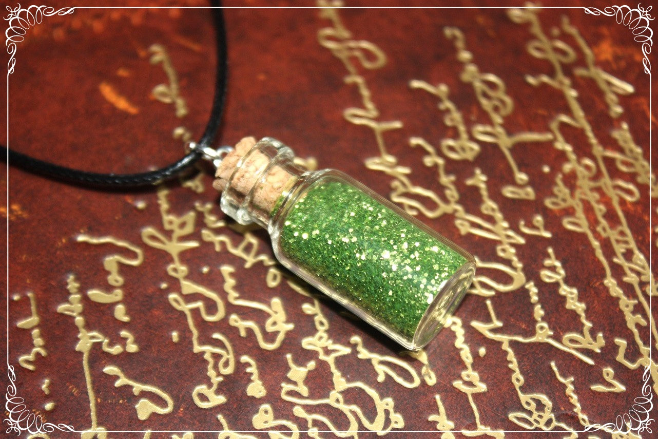 Pendentifs "Fioles vertes"