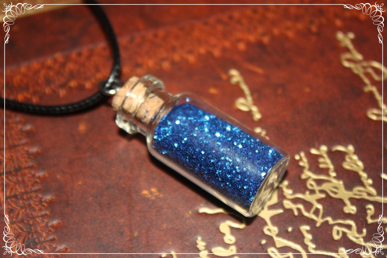 Pendentifs "Fioles bleues"