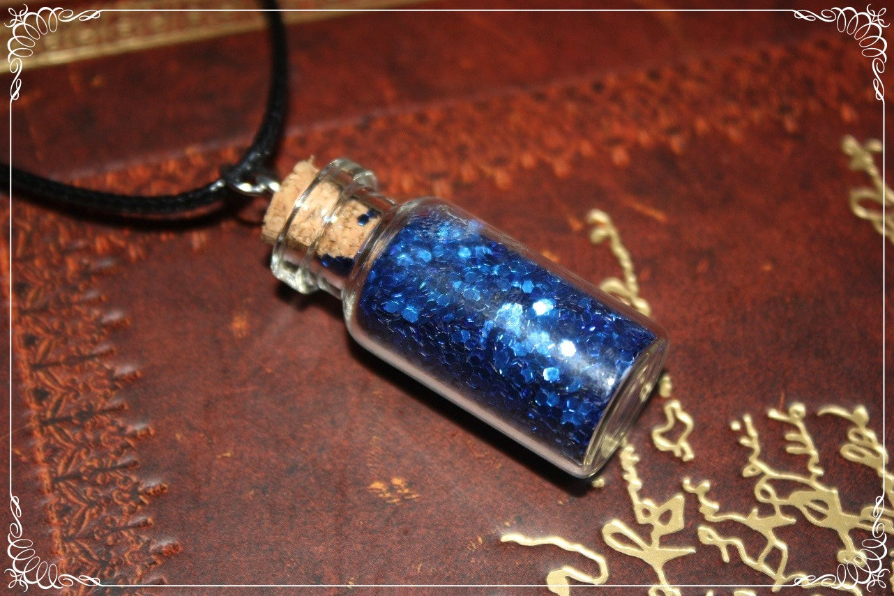 Pendentifs "Fioles bleues"