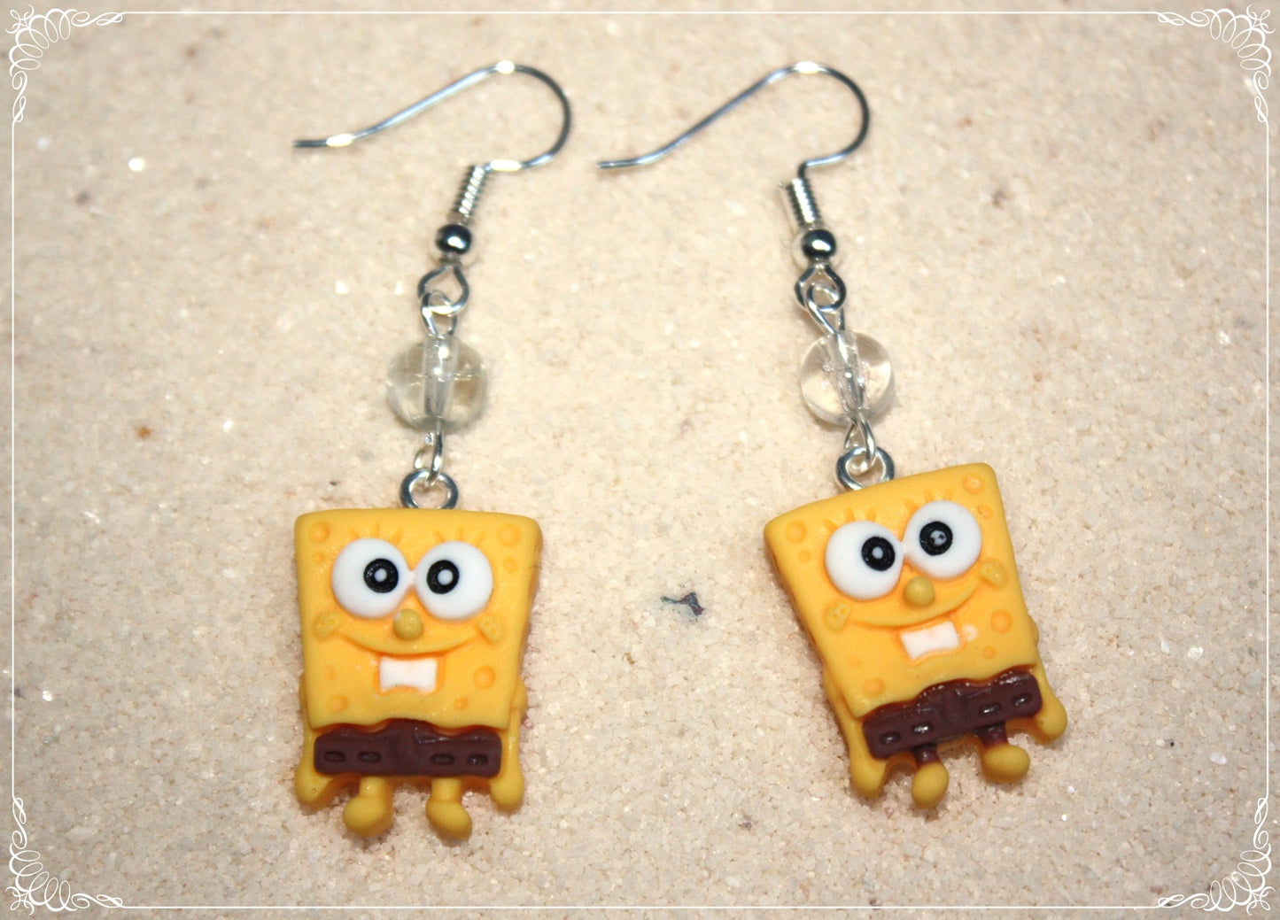 Boucles d'oreilles style "Bob l'éponge"