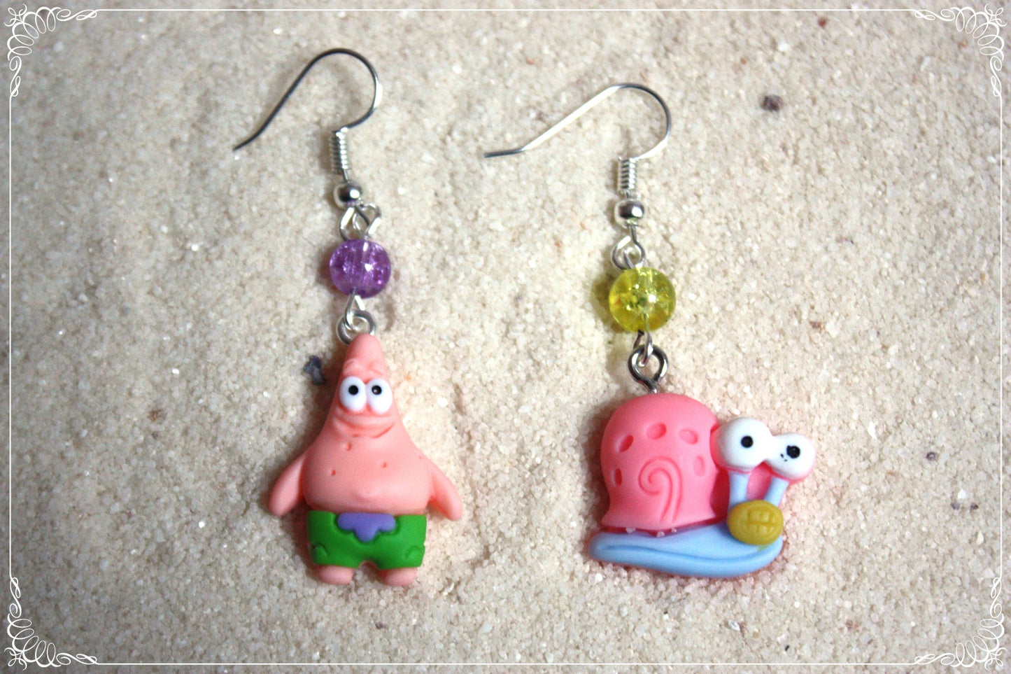 Boucles d'oreilles style "Bob l'éponge"