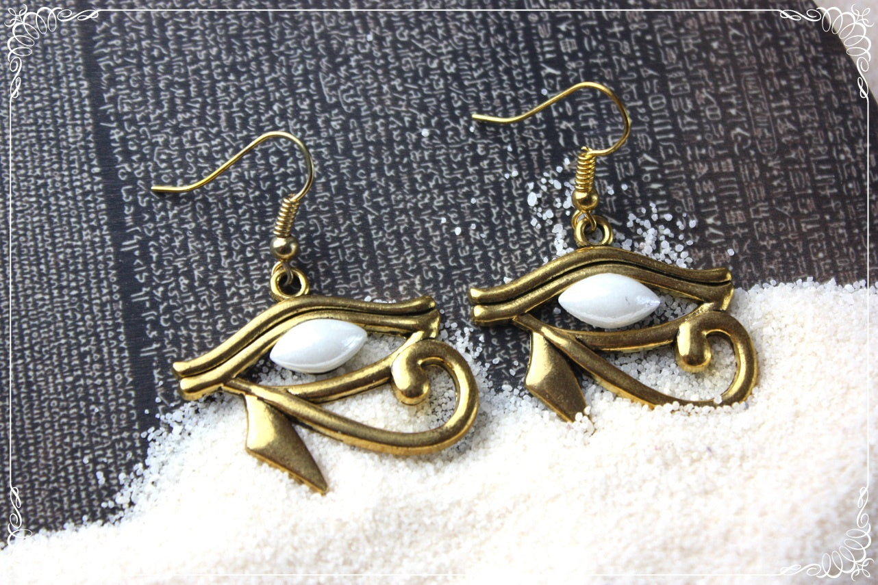 Boucles d'oreilles "Egypte - Oeil d'Horus"