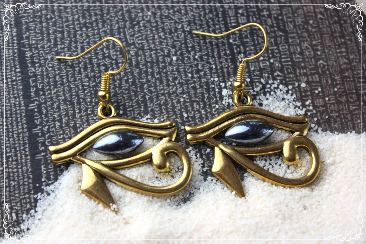 Boucles d'oreilles "Egypte - Oeil d'Horus"