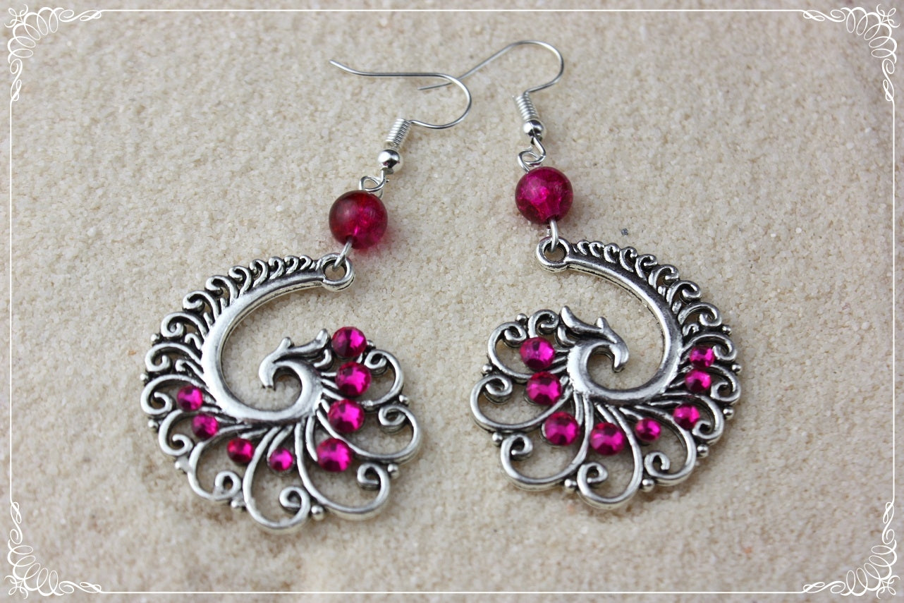 Boucles d'oreilles orientalisantes "Volutes"