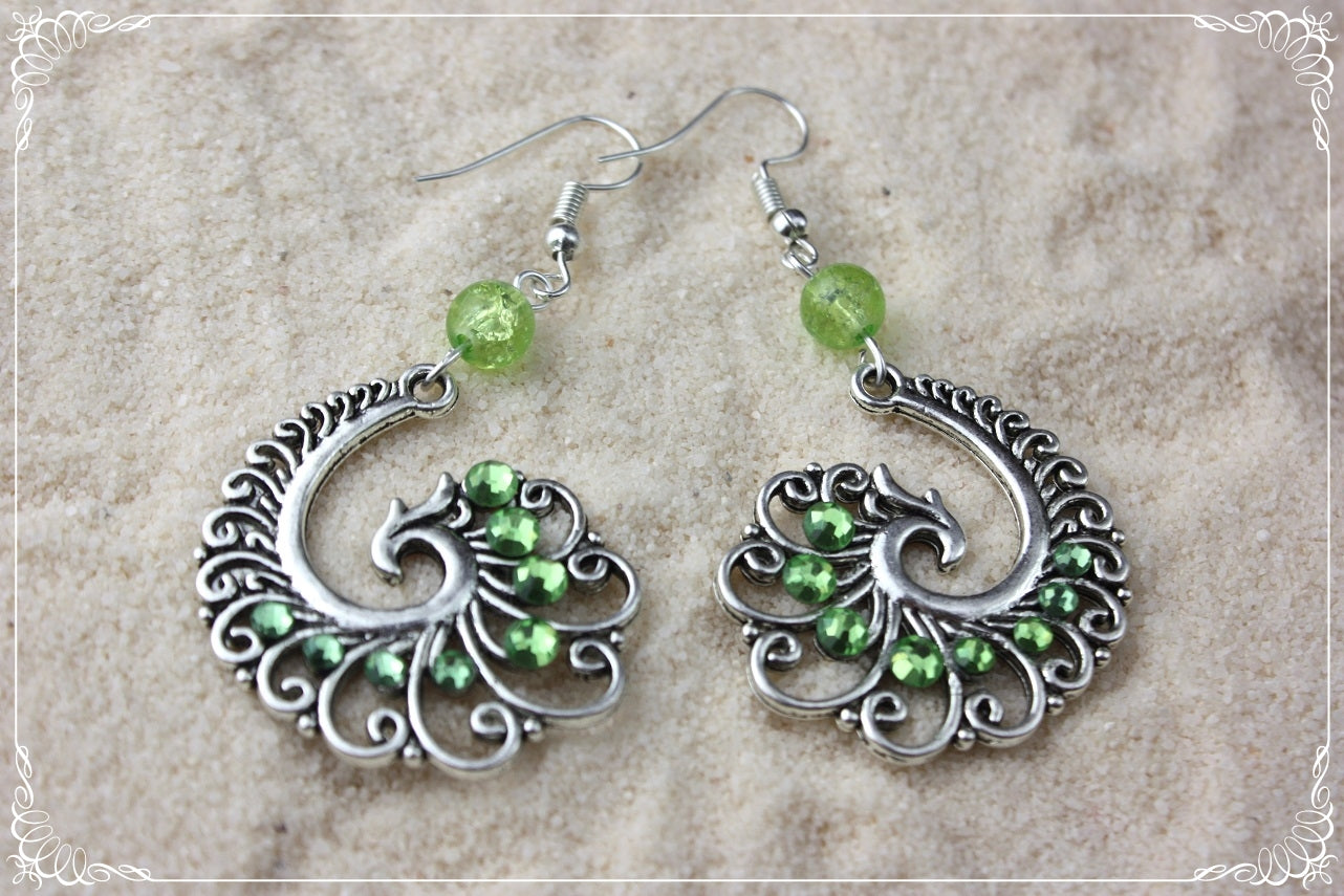 Boucles d'oreilles orientalisantes "Volutes"