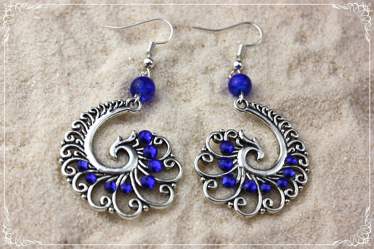 Boucles d'oreilles orientalisantes "Volutes"