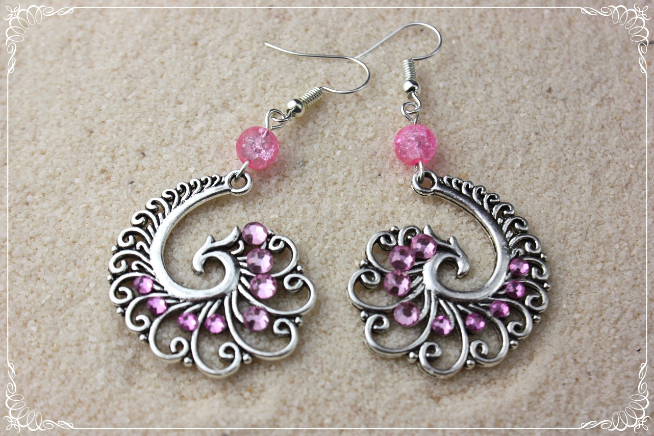 Boucles d'oreilles orientalisantes "Volutes"