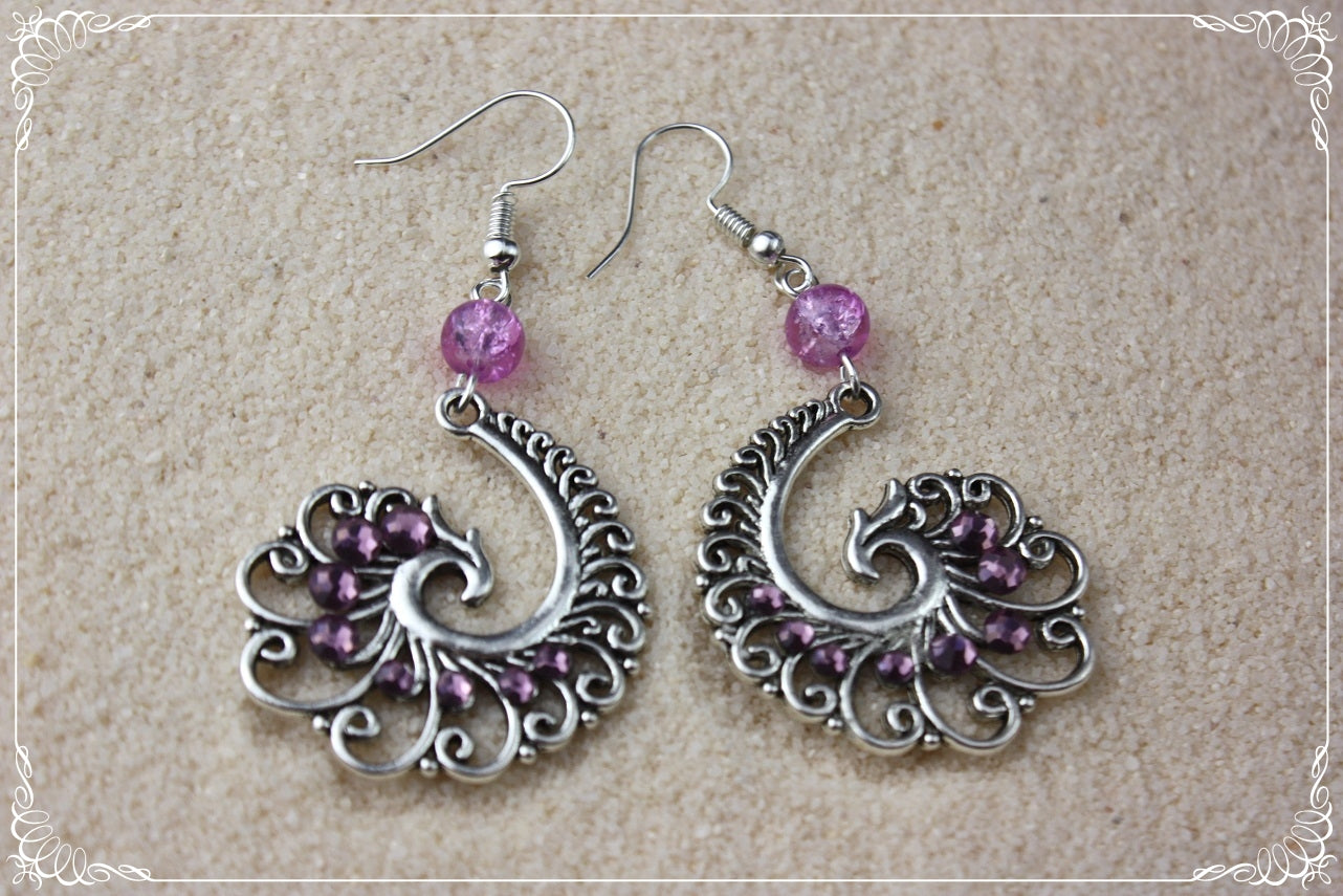 Boucles d'oreilles orientalisantes "Volutes"