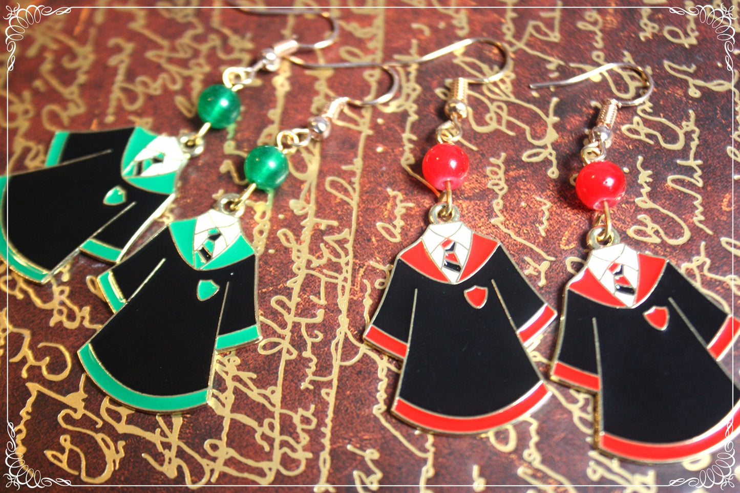 Boucles d'oreilles style "Harry Potter - Livres - Robes - Plateforme 9 3/4"