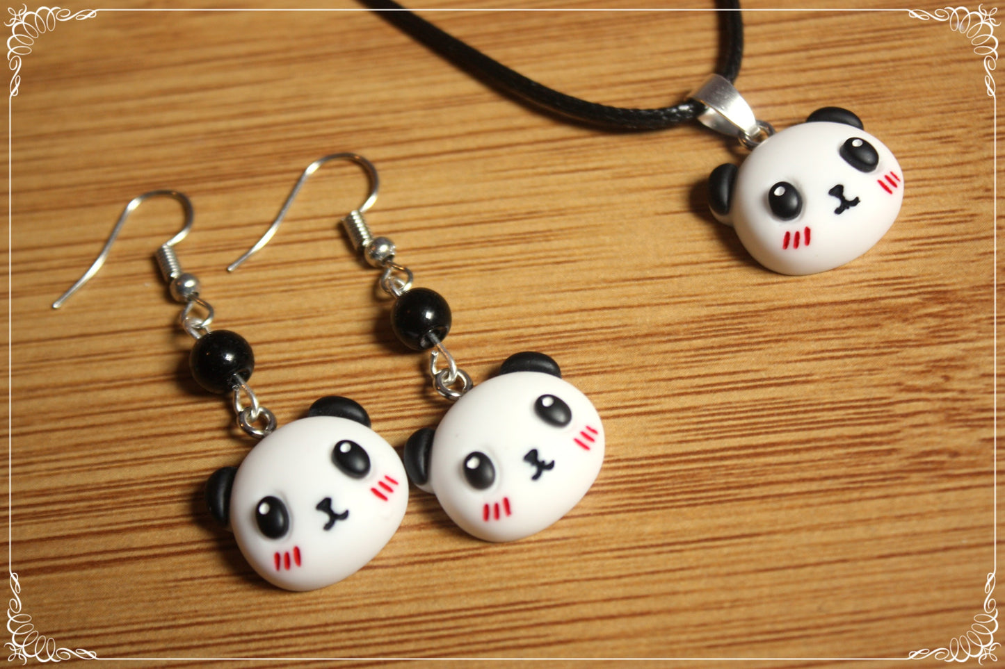 Boucles d'oreilles Pandas