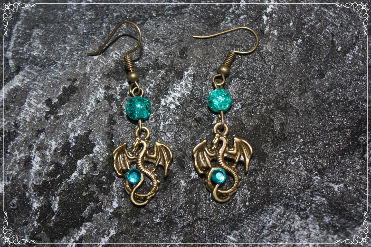 Boucles d'oreilles "Dragons bronze"