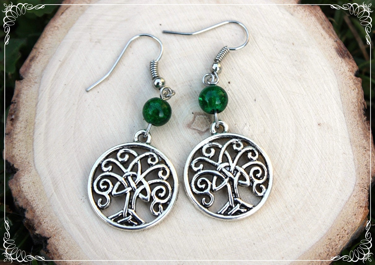 Boucles d'oreilles "Arbres celtiques"