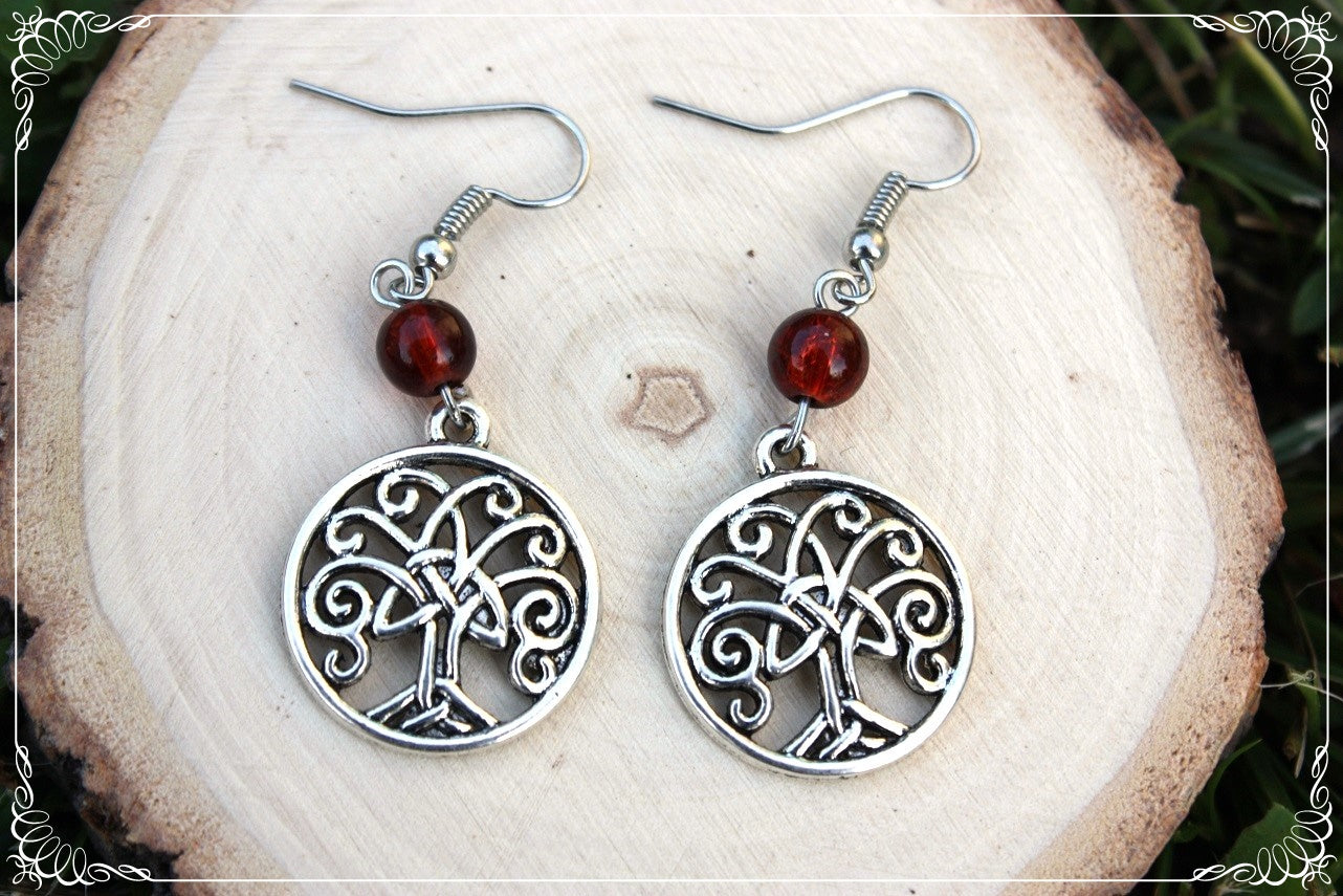 Boucles d'oreilles "Arbres celtiques"