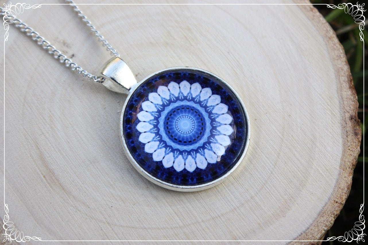 Pendentifs "Mandalas - Bleu foncés"
