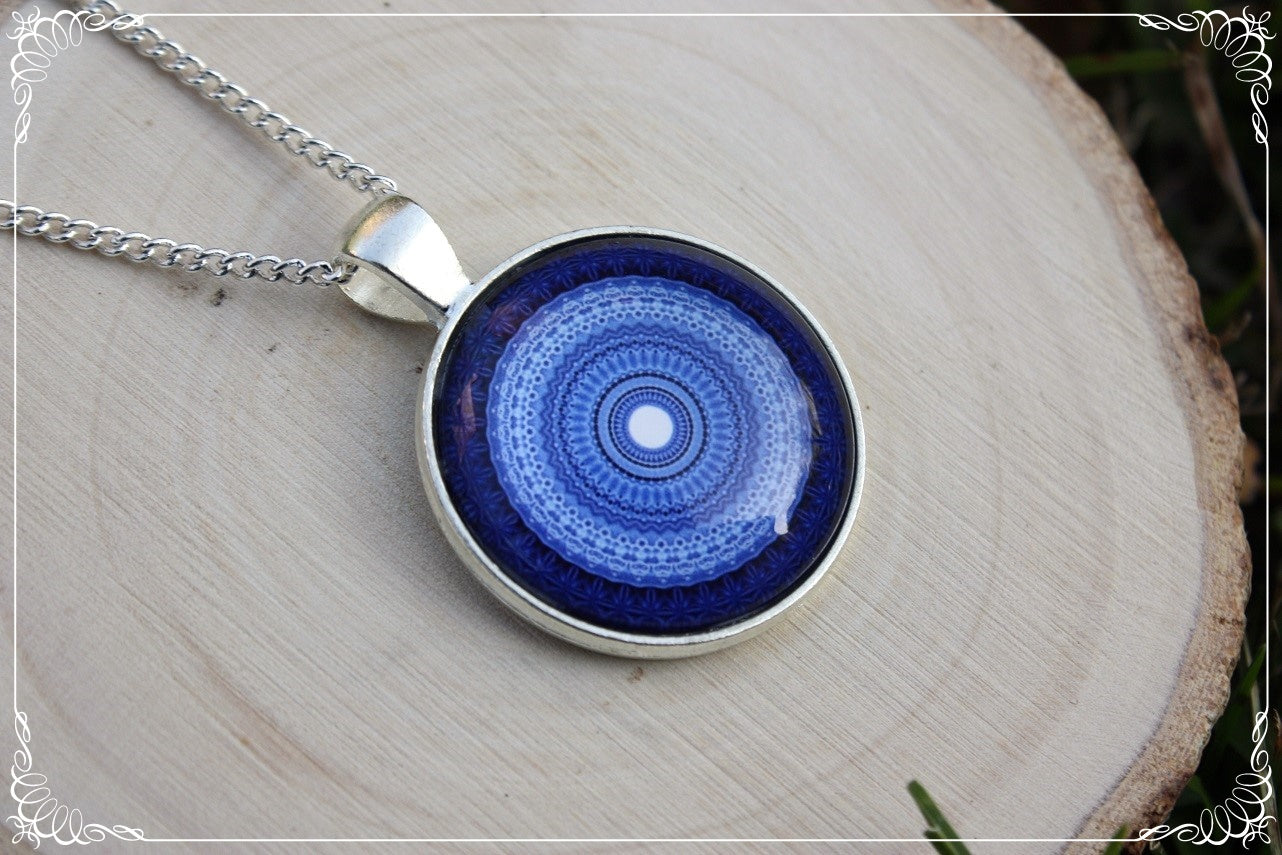Pendentifs "Mandalas - Bleu foncés"