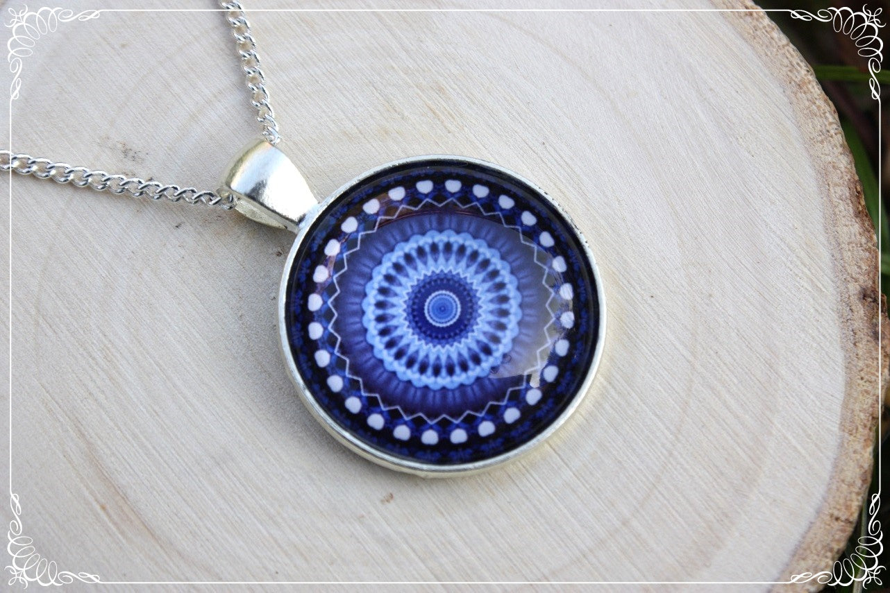 Pendentifs "Mandalas - Bleu foncés"
