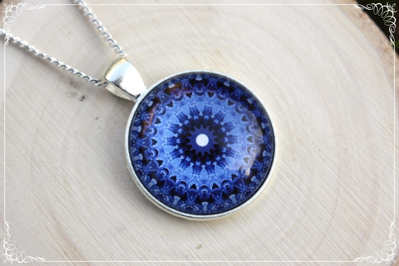 Pendentifs "Mandalas - Bleu foncés"
