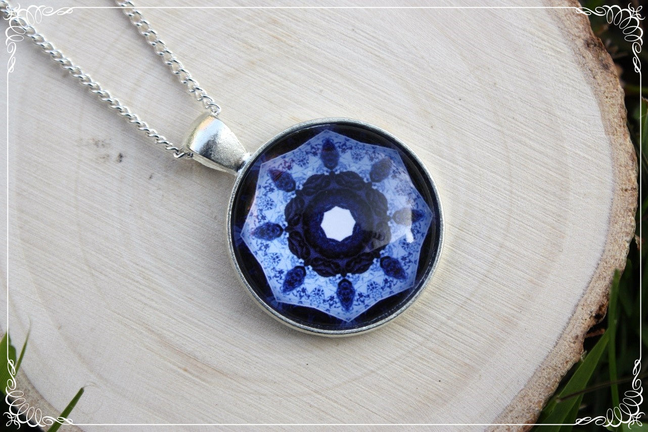 Pendentifs "Mandalas - Bleu foncés"
