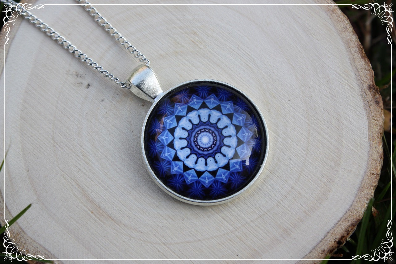 Pendentifs "Mandalas - Bleu foncés"