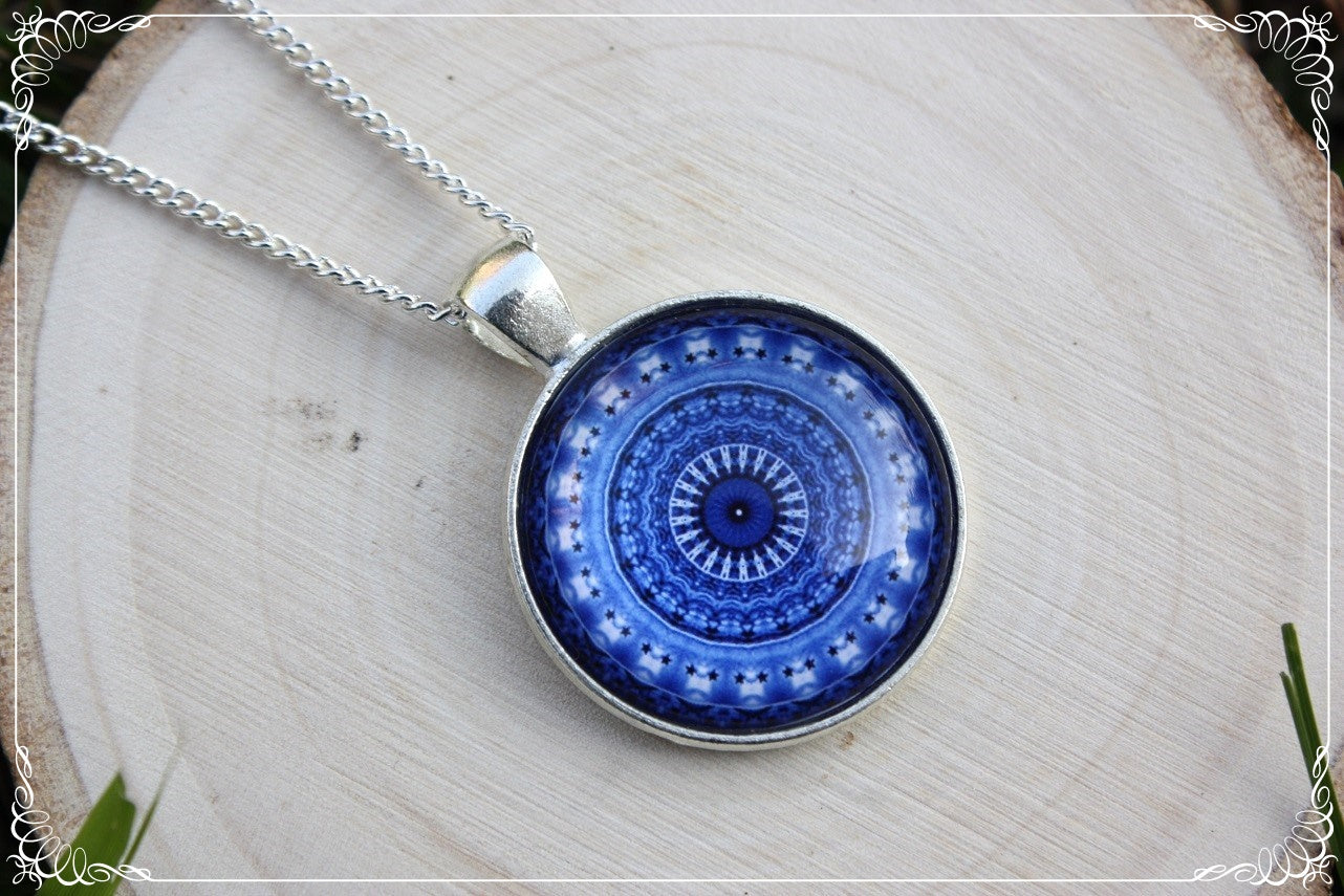Pendentifs "Mandalas - Bleu foncés"