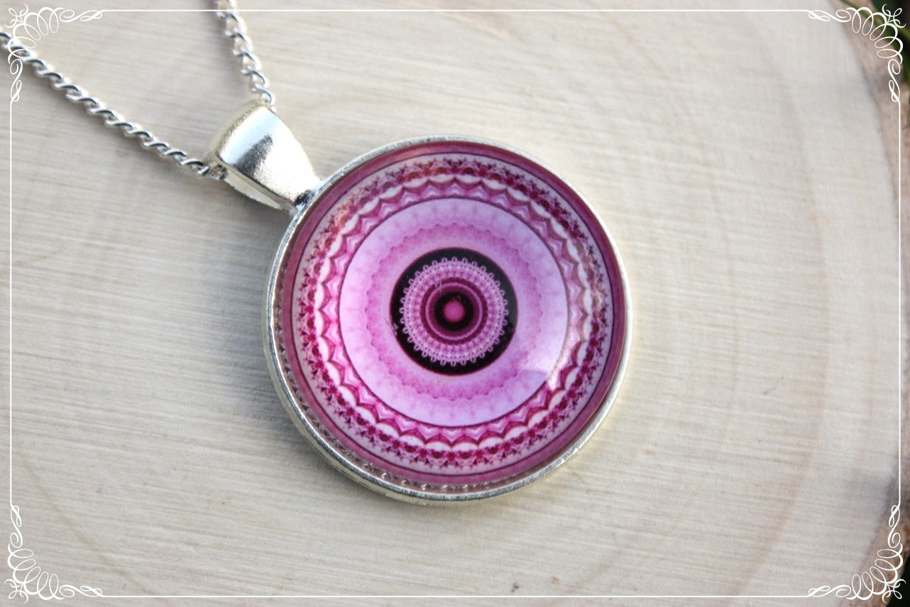 Pendentifs "Mandalas - Roses"