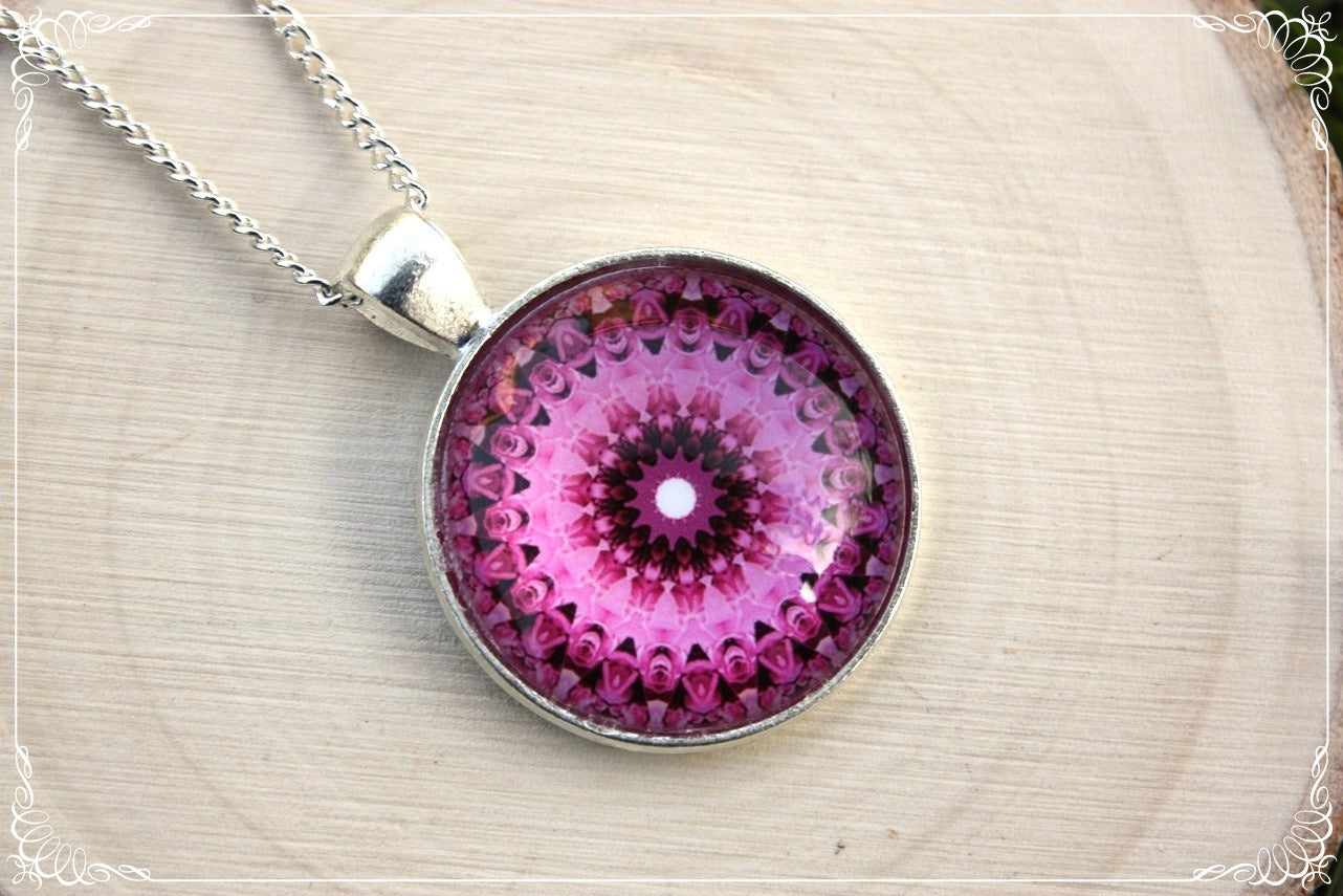 Pendentifs "Mandalas - Roses"