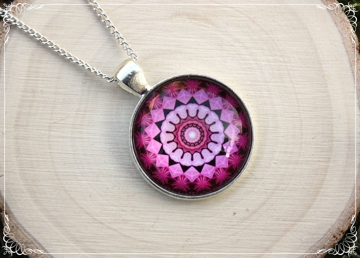 Pendentifs "Mandalas - Roses"