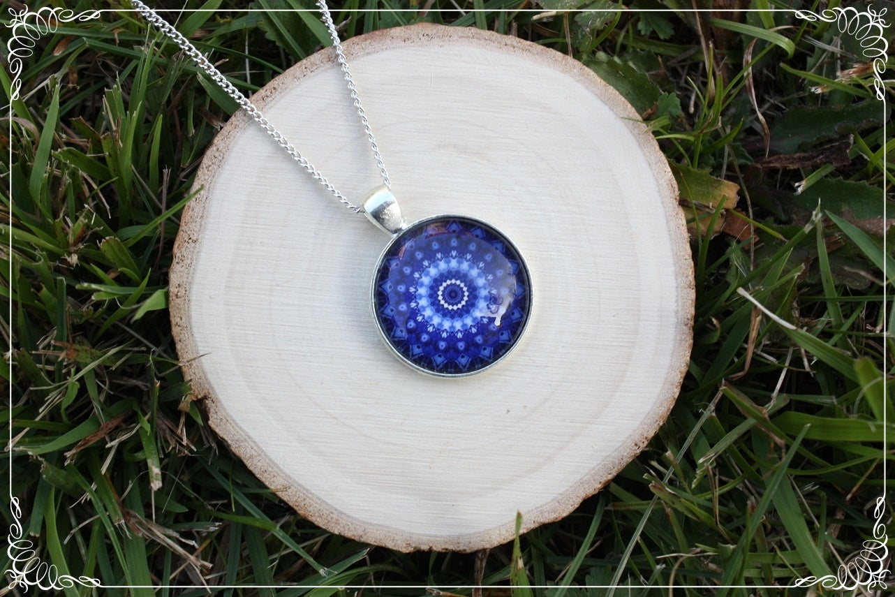 Pendentifs "Mandalas - Bleu foncés"