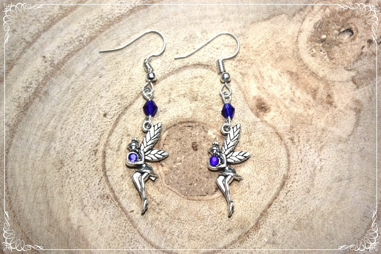 Boucles d'oreilles "Fées profils perles"