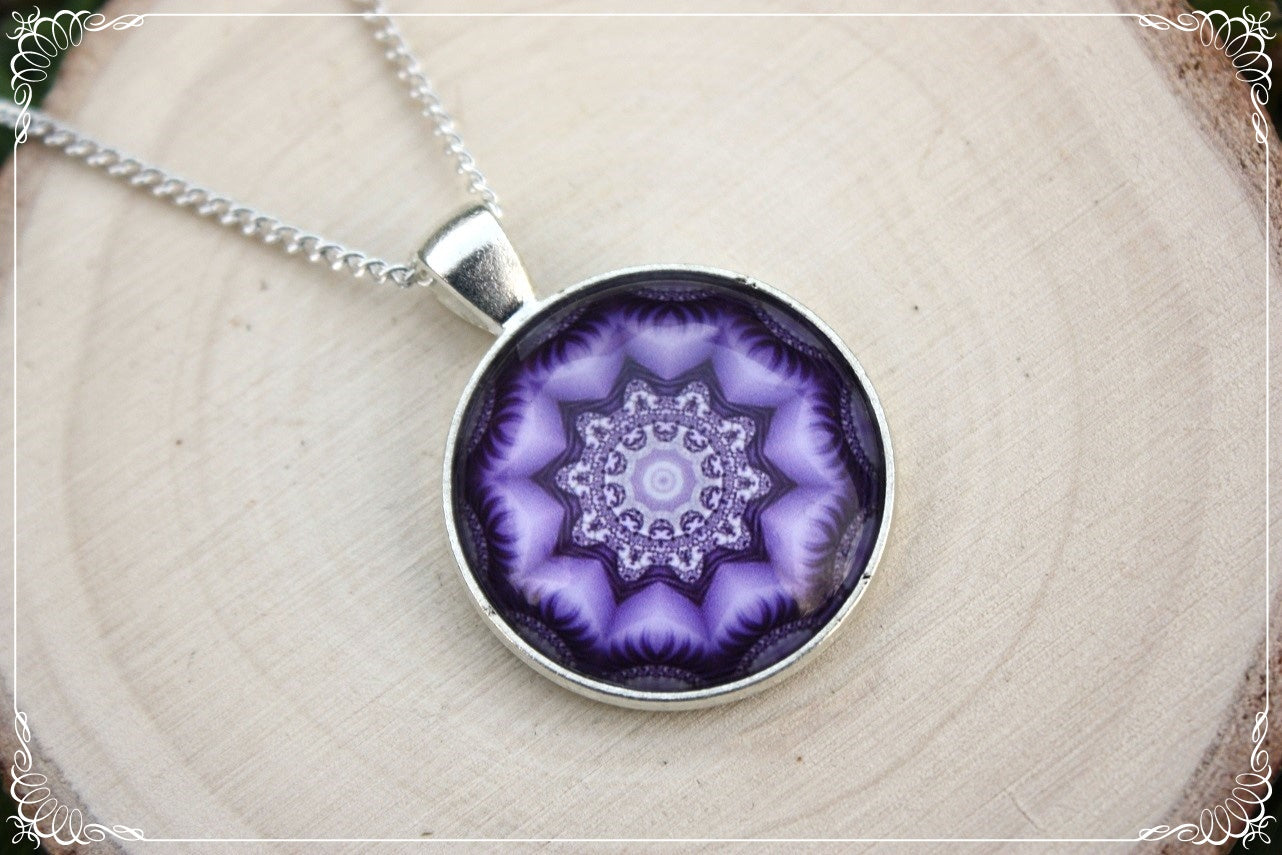 Pendentifs "Mandalas - Violets"