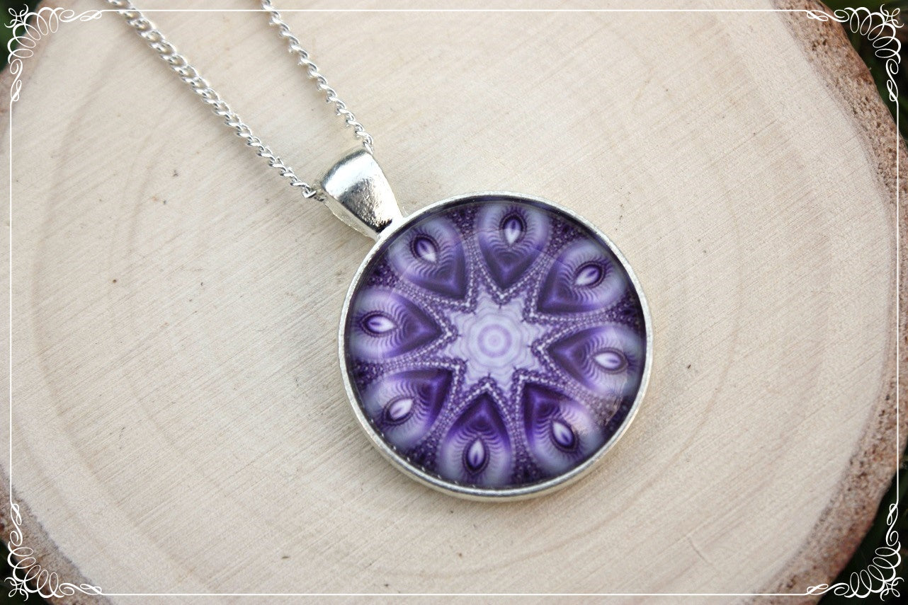 Pendentifs "Mandalas - Violets"