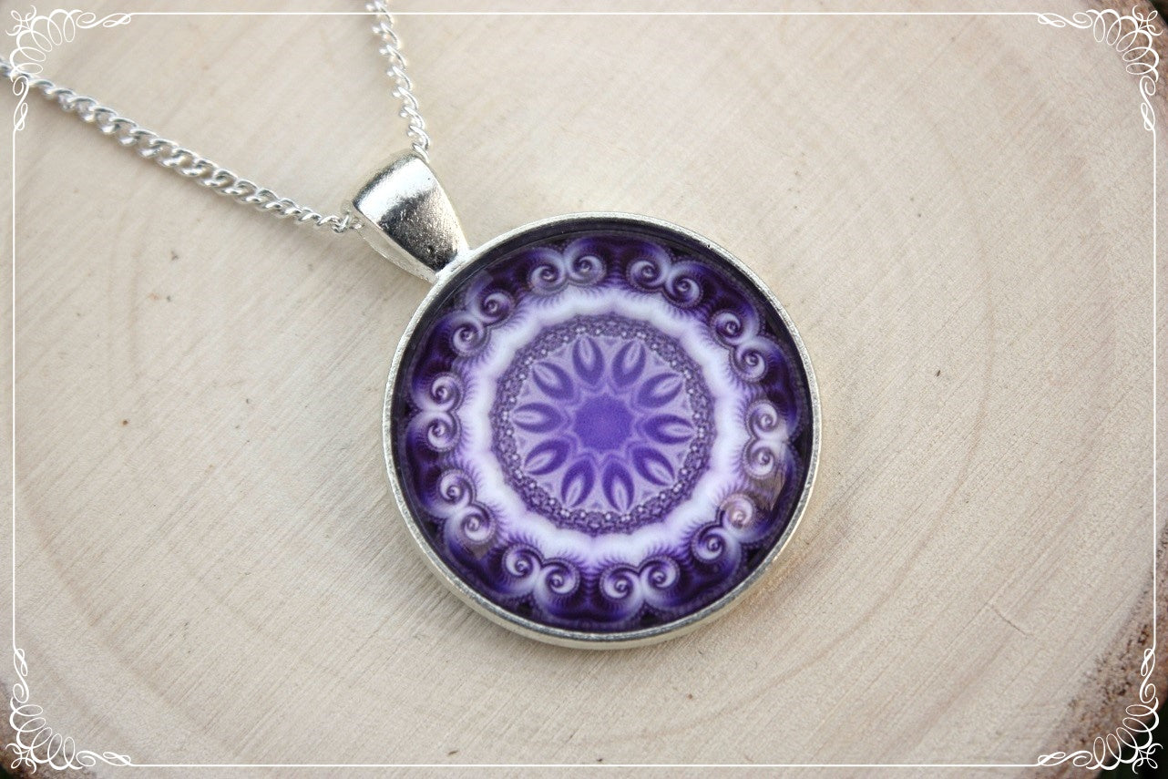 Pendentifs "Mandalas - Violets"