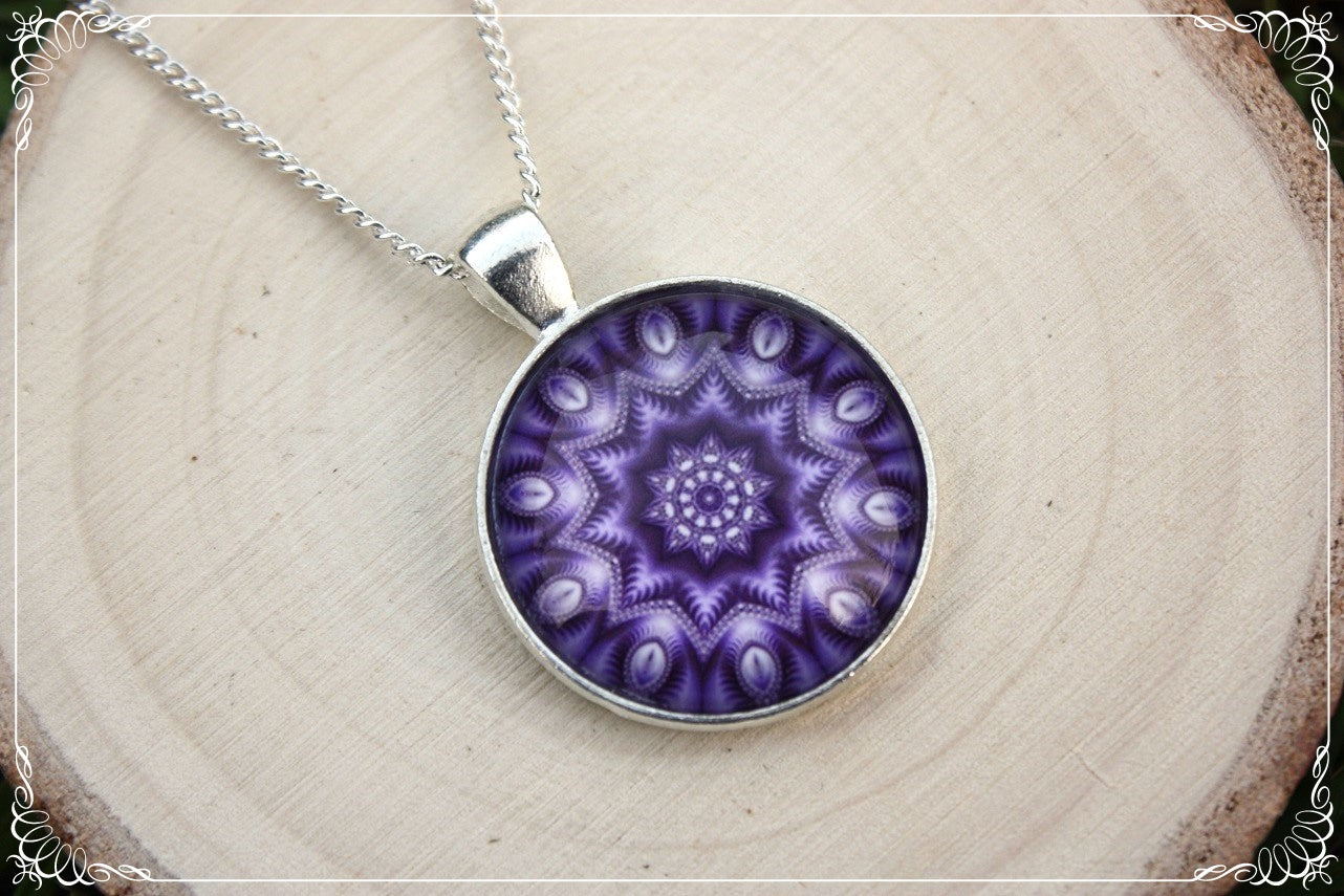 Pendentifs "Mandalas - Violets"