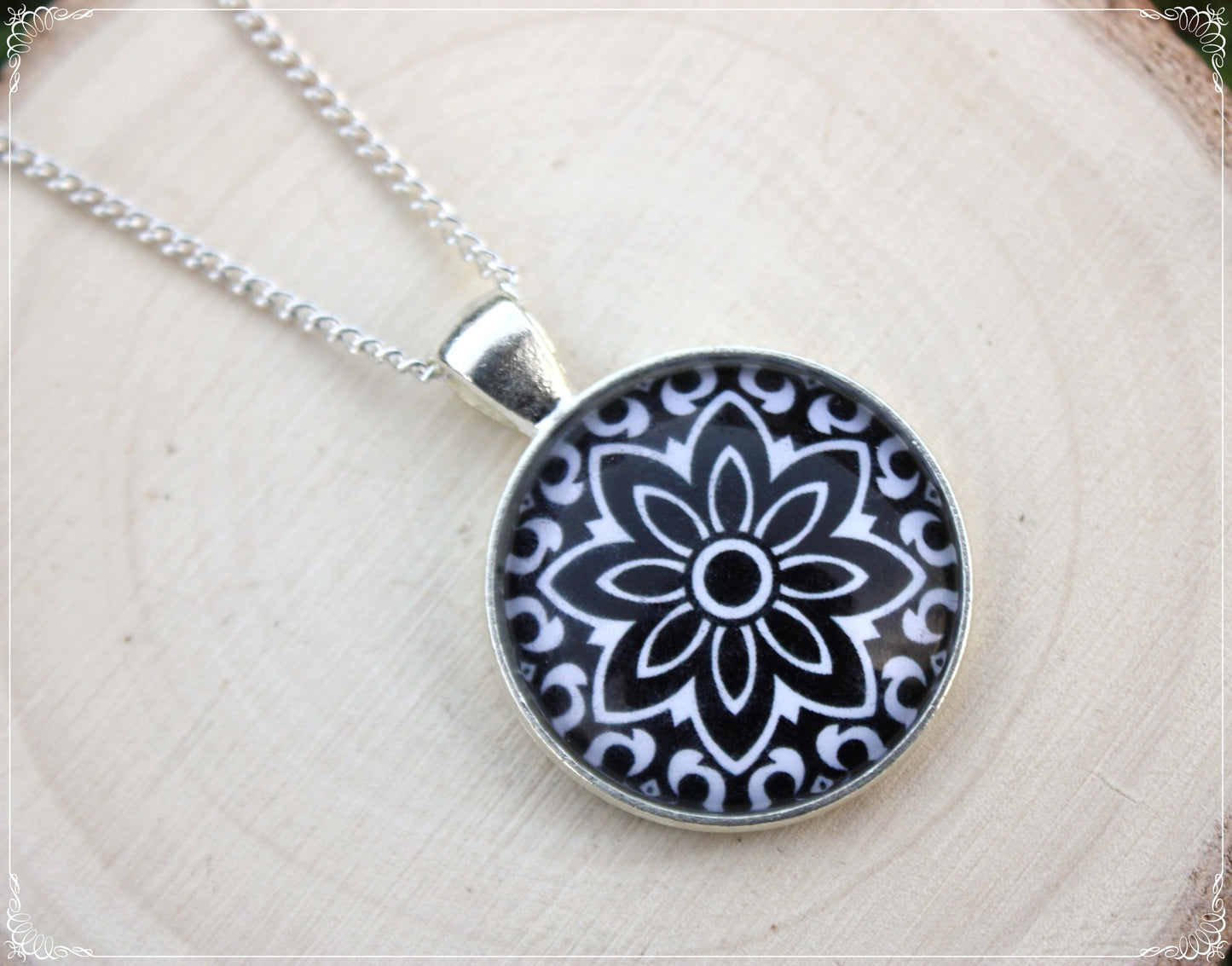 Pendentifs "Mandalas - Noirs"