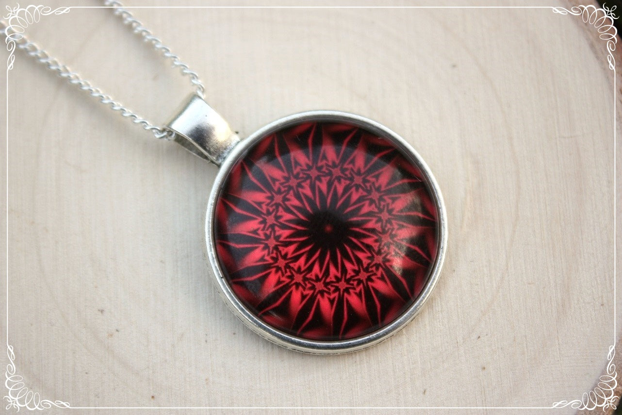 Pendentifs "Mandalas - Rouges"