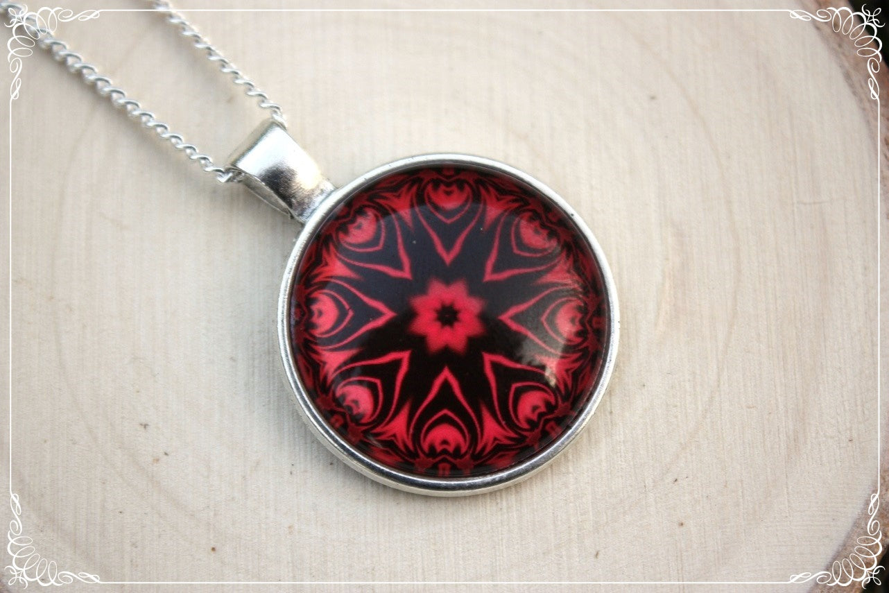 Pendentifs "Mandalas - Rouges"