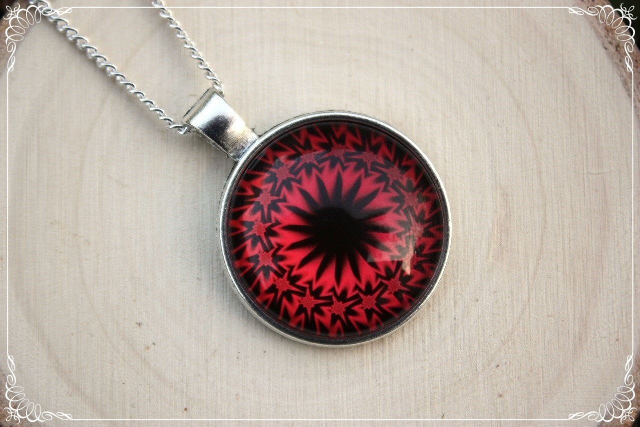 Pendentifs "Mandalas - Rouges"