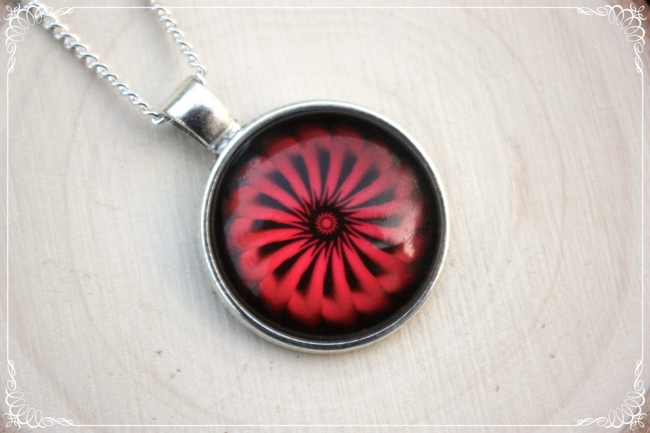 Pendentifs "Mandalas - Rouges"