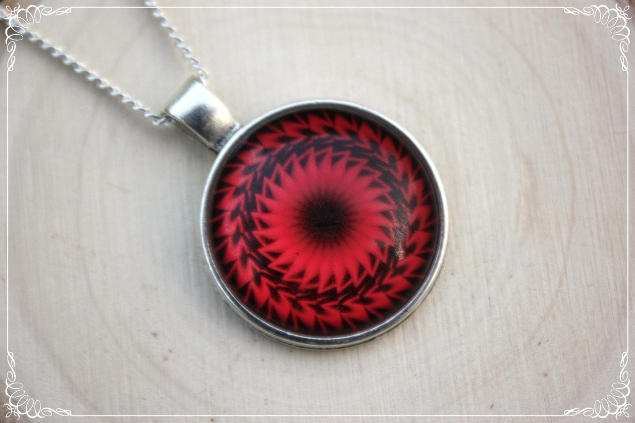 Pendentifs "Mandalas - Rouges"